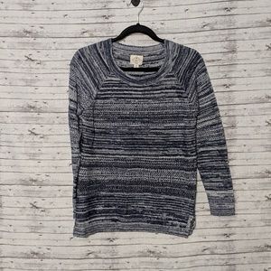 🦋 St Johns Bay Womens sweater SZ:M blue and white